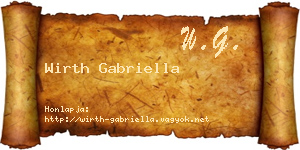 Wirth Gabriella névjegykártya